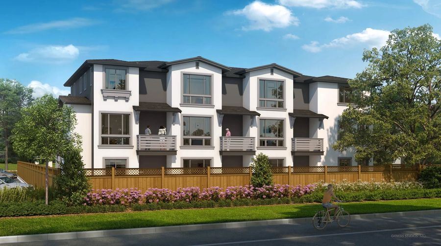 Architectural rendering, 955 Woodside Road street elevation